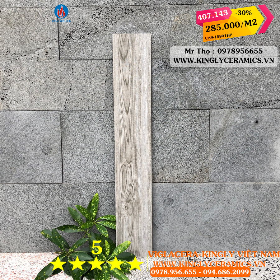 Gạch giả gỗ Viglacera MDC 15X90 CA9-15901